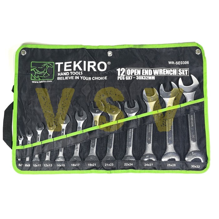 Best Quality Tekiro Open End Wrench Set 12 Pcs 6-32 Mm Kunci Pas Set 6-32 Mm 12 Pc