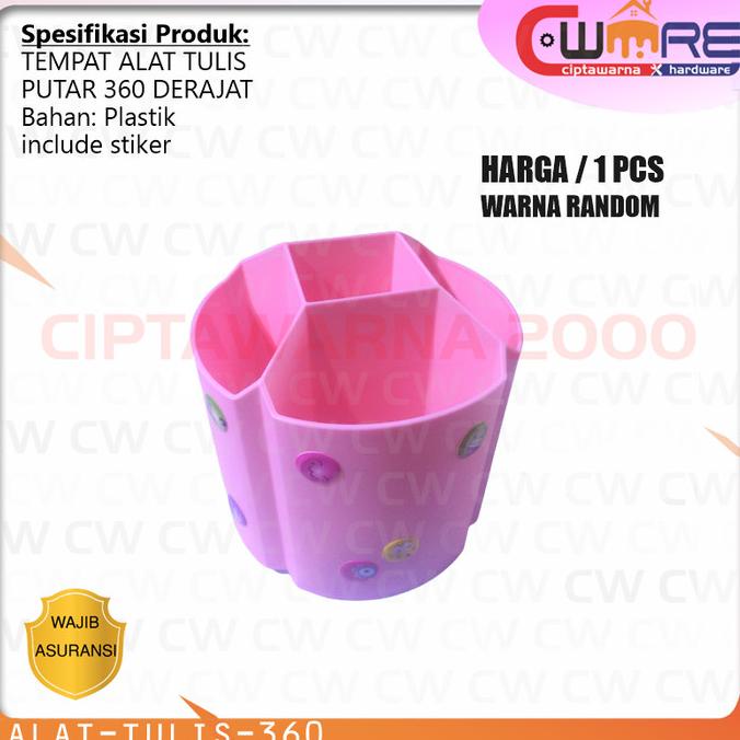 

=====] Tempat Alat Tulis Putar 360 Derajat Rotaty Rotating Stationery - NATS