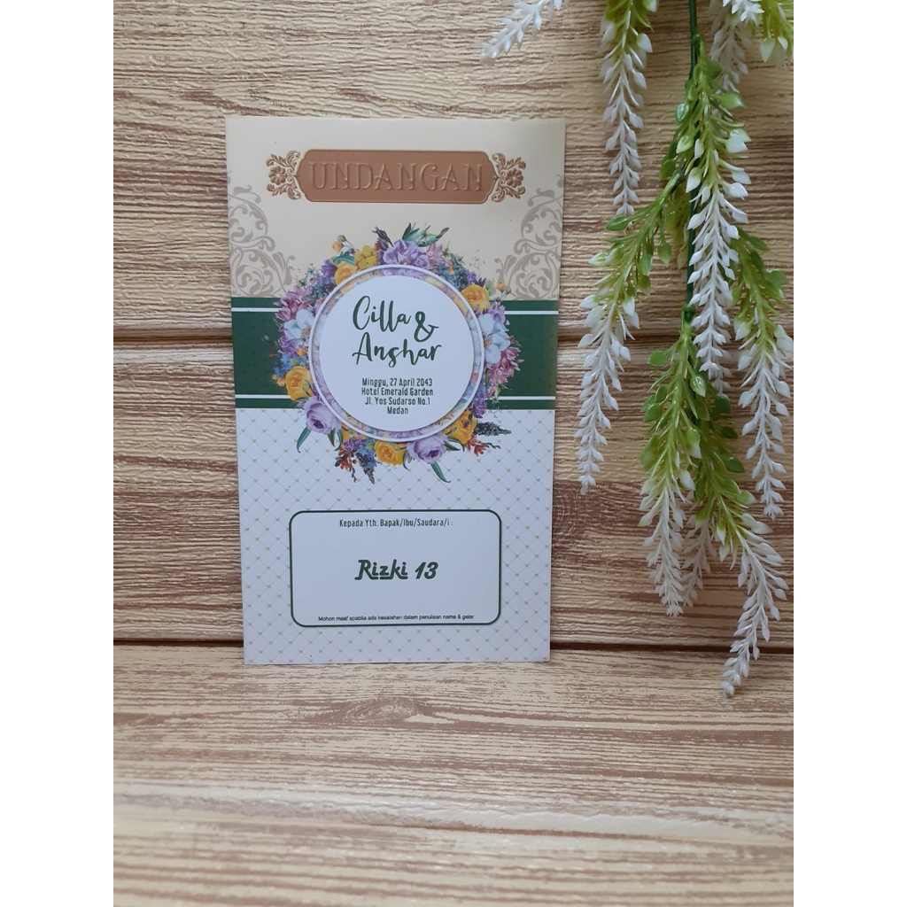 Blangko Undangan Rizki 13 Murah