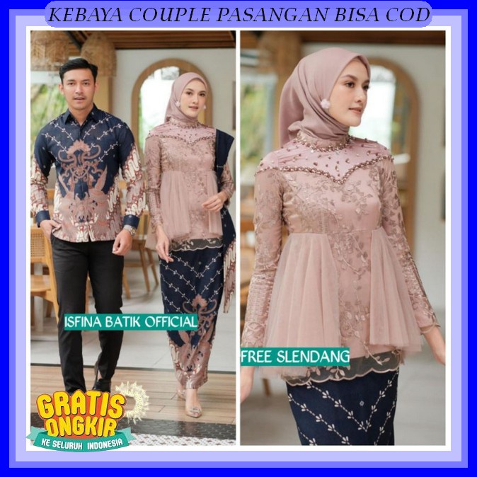 Atasan Brokat Wisuda Modern Hijab Remaja Terbaru Baju Kebaya Couple Pasangan Kekinian 2023 1 Set Baj