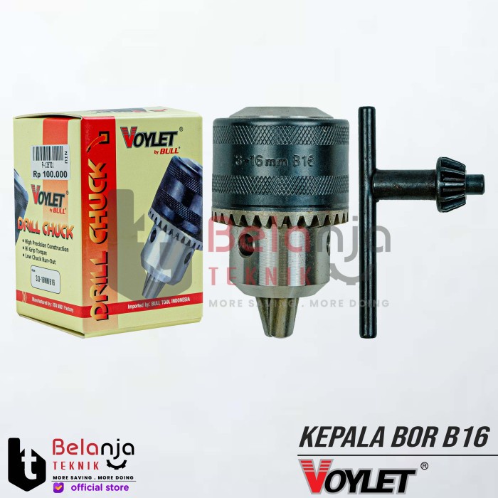 Voylet Kepala Bor B16 16 mm Drill Chuck Kones B16 16MM Kepala Bor 16mm keren