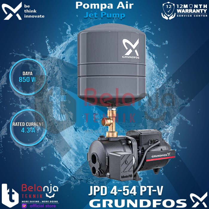 Grundfos Pompa Air JPD 4-54 PT / JD BASIC 4 Jet Pump 40 Meter 850 Watt keren