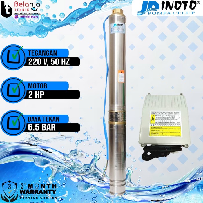 Pompa Air Satelit - Submersible Inoto 2 HP SS pipa keluar 1.5 inch keren