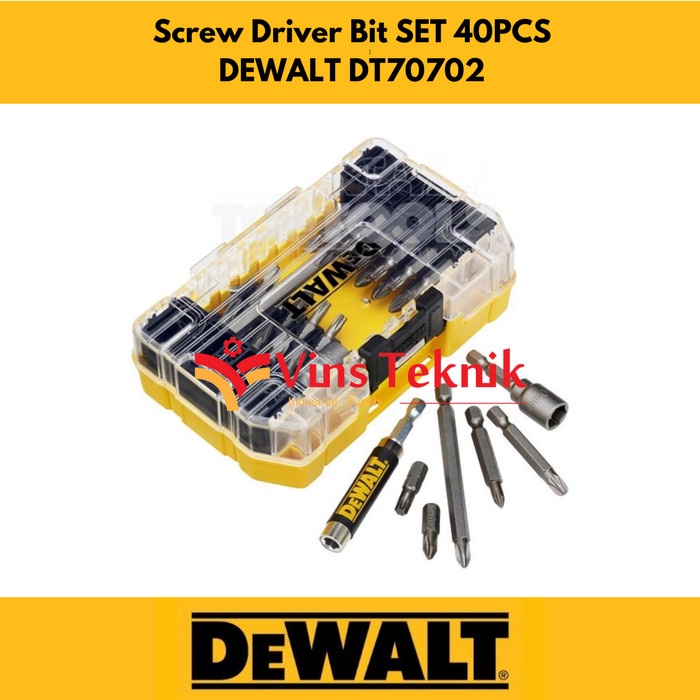 Terlaris Obengku Mata Obeng Set Screw Driver Bit Set 40Pcs Dewalt Dt70702