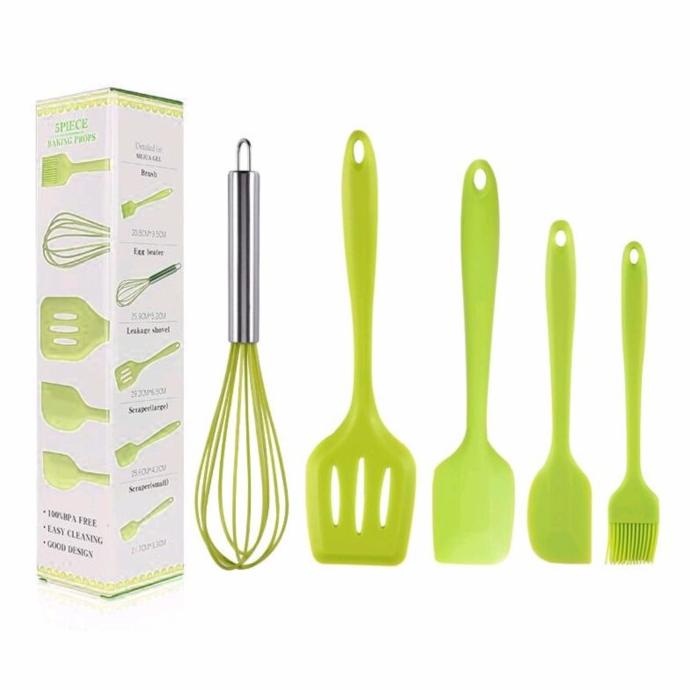 SPATULA SET 5 IN 1 SOTIL SILIKON ALAT MASAK DAPUR