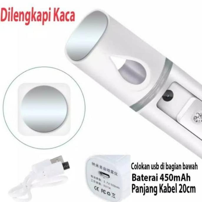 Promo Nano Spray Water Face Perawatan Wajah Cermin Usb Rechargeable Bisa Cod