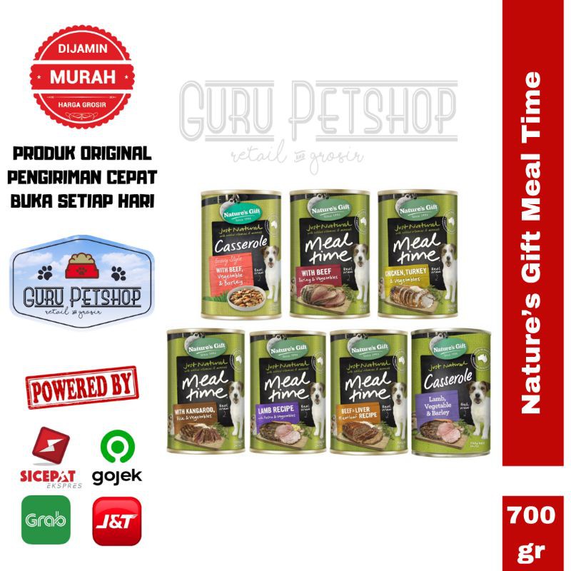 

Nature's Gift Can Kaleng 700gr / Makanan Basah Daging Kaleng Nature Gift