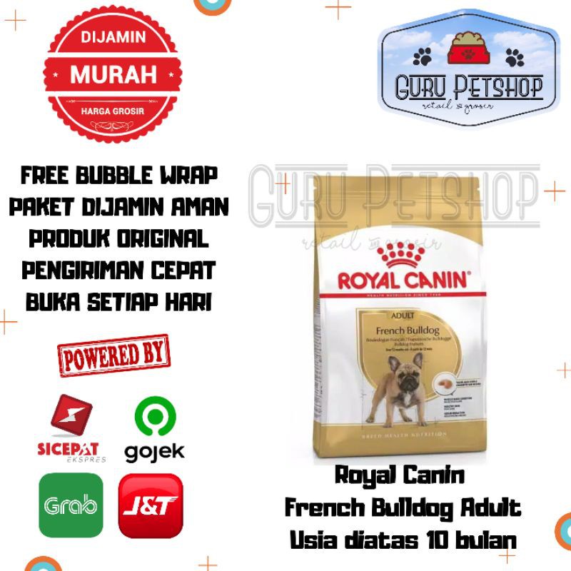 Royal Canin Adult French Bulldog 3kg / RC Makanan Anjing French Bulldog Dewasa