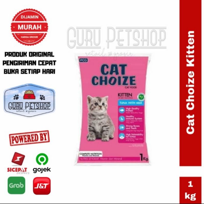 Makanan Kucing Cat Choize Kitten Tuna 1kg / Makanan Kucing Kitten Cat Choize Pink
