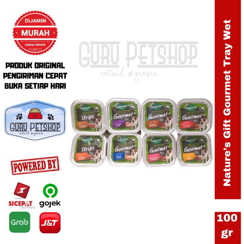 [ TERMURAH ] Nature’s Gift Gourmet Tray Wet 100gr/ makanan basah anjing/ wet food for dog