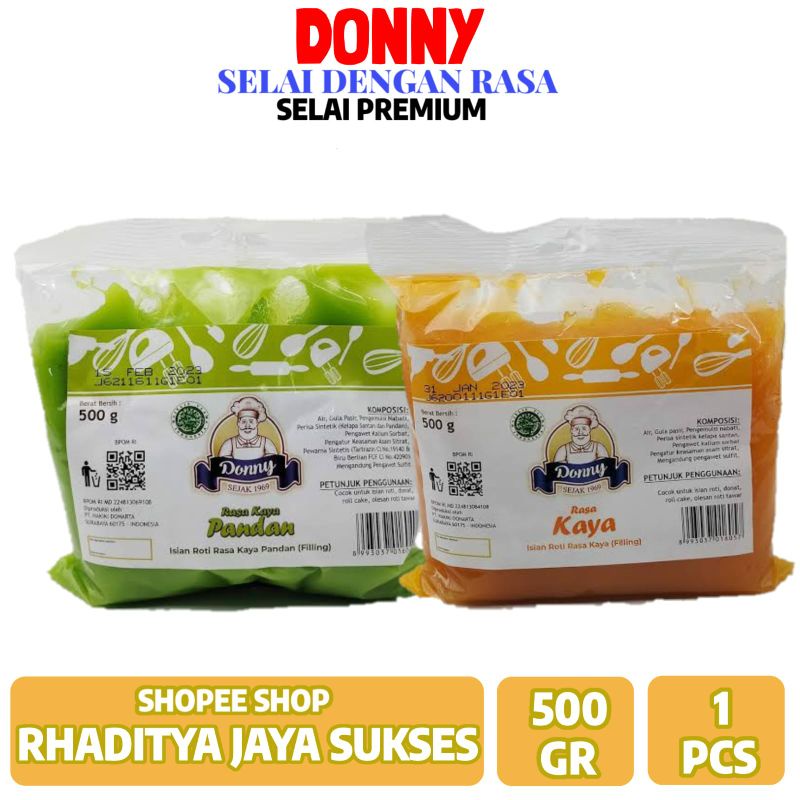 

(Free Kardus) Donny Selai Filling 500 GR Rasa Pandan/Srikaya