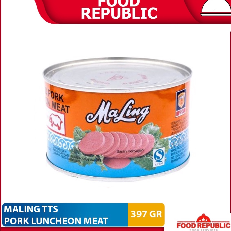 

Ready❄ Maling TTS Ham Babi 397 Gr Luncheon Pork Meat Daging Canned Ma Ling E61 ➼