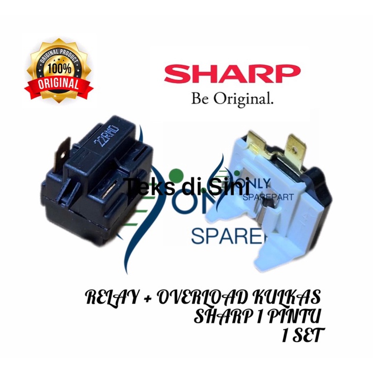 ✭Csy Relay ptc dan overload kulkas Sharp 1 pintu Original relay kulkas sharp 1 pintu ✹ E ✯
