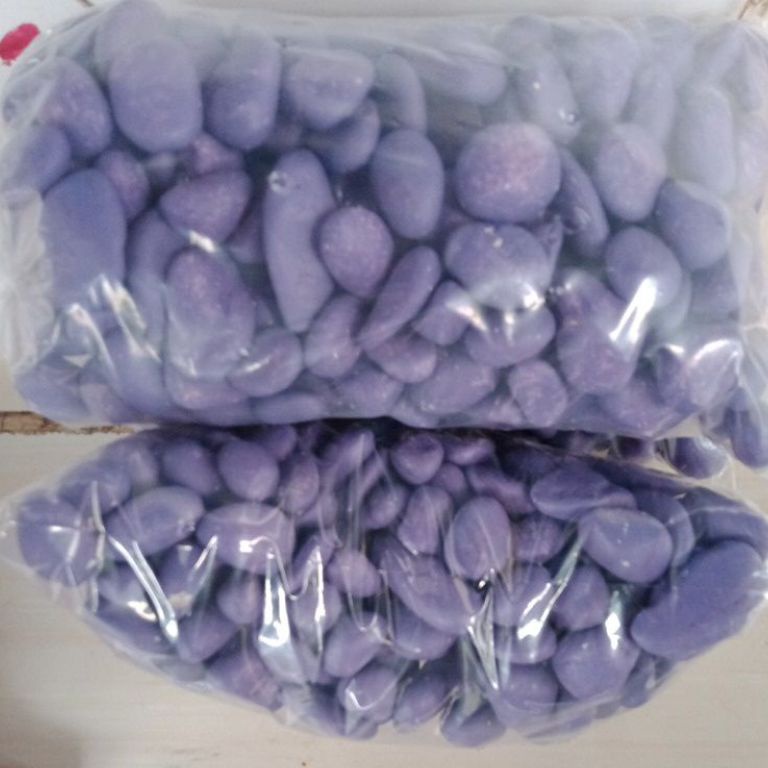 ♪ Batu koral warna ungu 1kg batu hiasan aquarium pot taman murah 9085
