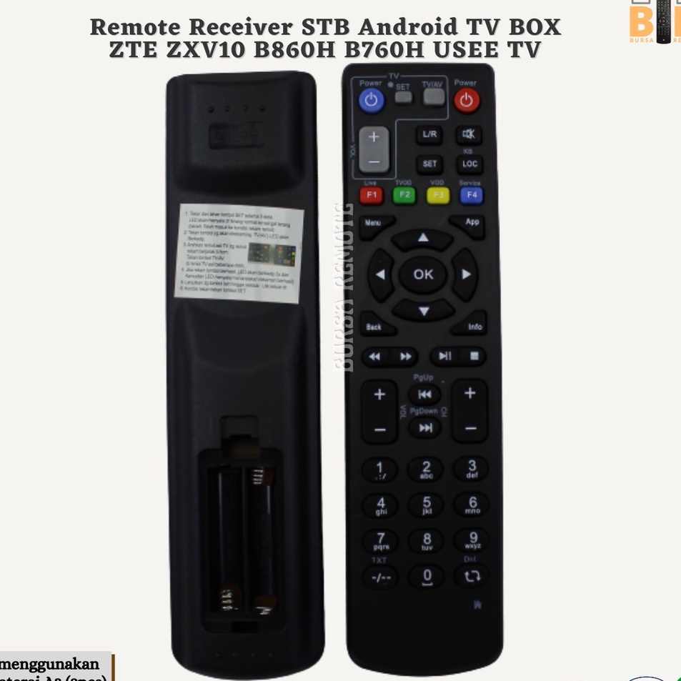 'RKo Remot / Remote Receiver STB Android TV BOX ZTE ZXV10 B860H B760H Indi MNC PLAY Speedy TV ZTE HI