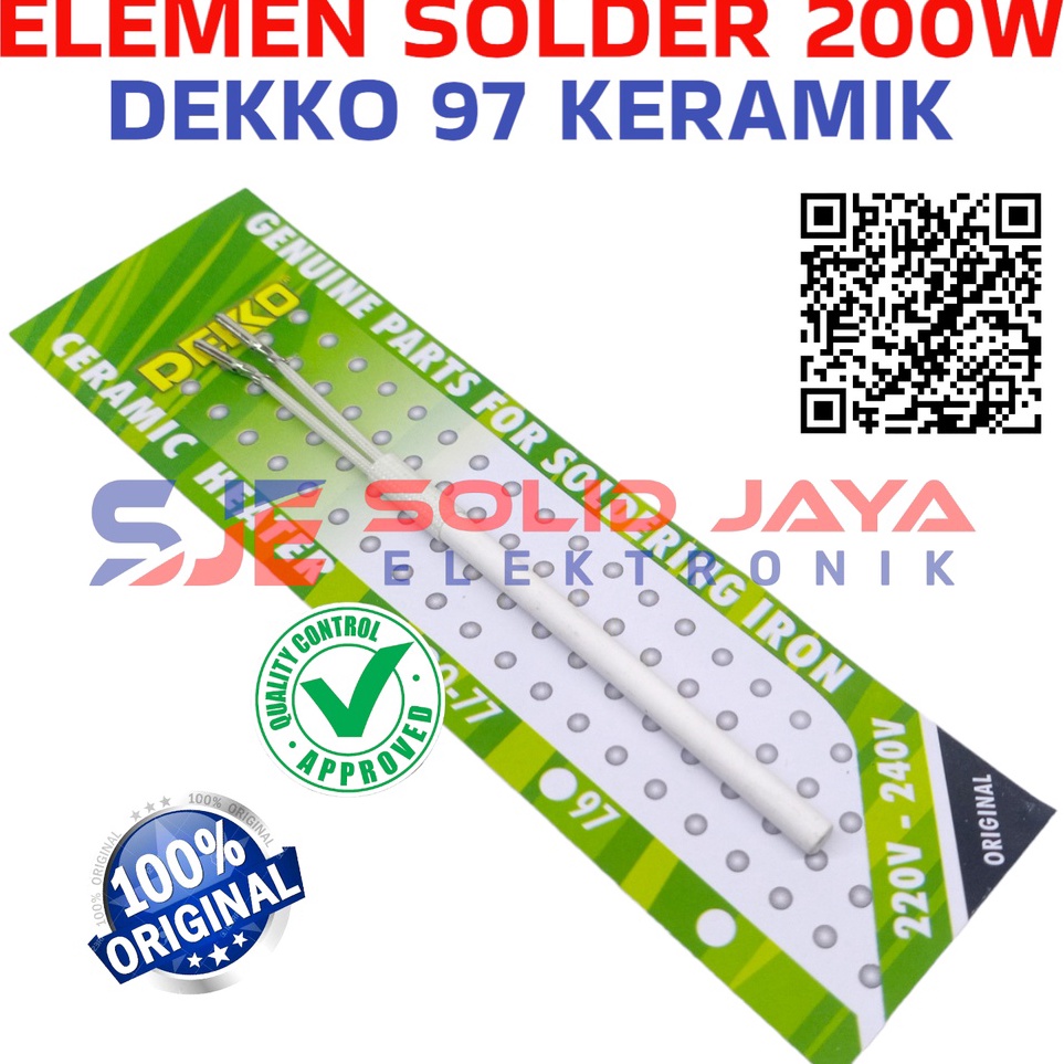 Terkini ELEMEN SOLDER DEKKO 97 200W ELEMENT KAPUR KERAMIK DEKKO97 DEKO97 SPUL HEATER DEKO 200 W WATT