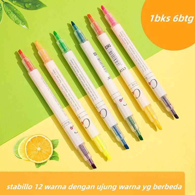 

Terbaru Stabilo/ Stabilo 12Warna /1Set Stabilo Isi 6Pcs Dengan Warna Berbeda