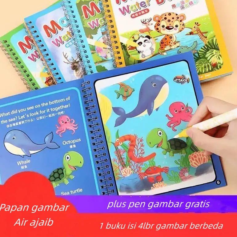 

Promo Magic Water Book | Magic Water Pen | Buku Gambar Ajaib | Mainan Edukasi Anak