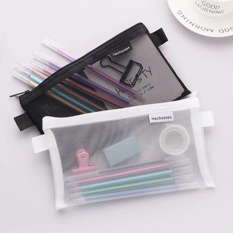 

Trending Large-Capacity Transparent Pencil Case Student Stationery Storage Bag/Tas Pensil Transparan Sederhana