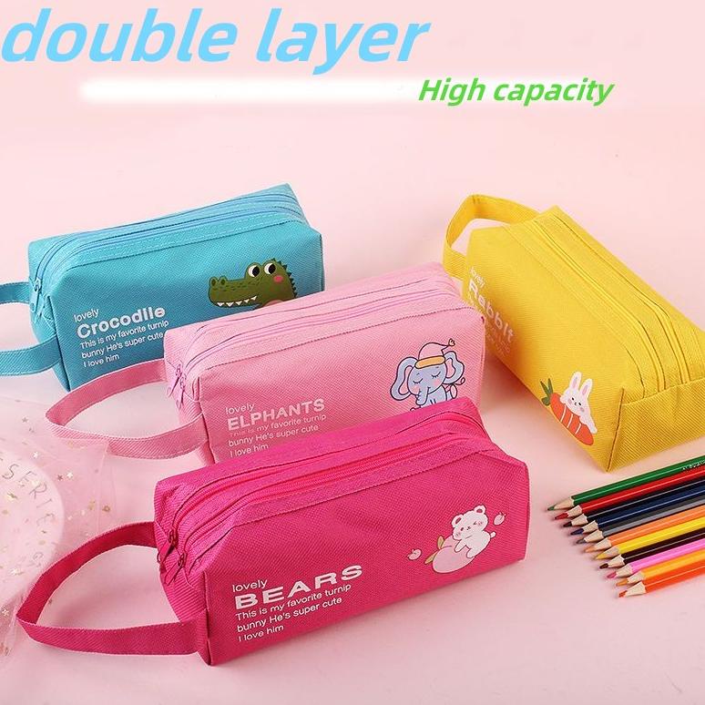 

Trending Tempat Pensil/ Tempat Pensil Ritsleting Ganda/Dompet Pensil 2 Sleting