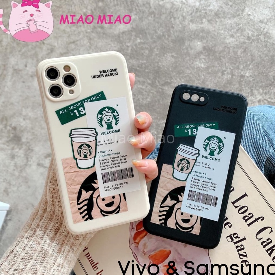 Terkini STARBUCKS CASE EDGE VIVO Y91 Y95 Y91C Y1S Y20 Y20S Y30 Y50 Y12 Y15 Y17 SAMSUNG A32 A22 A52 A
