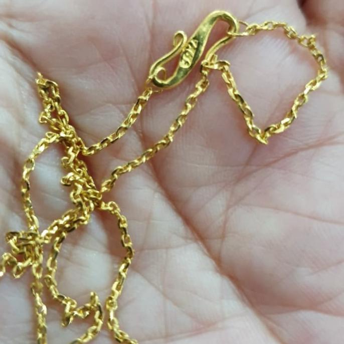 TERMURAH KALUNG POLOS EMAS ASLI 99% 990 99 24K 24KARAT 24 KARAT KUNING 3GRAM 3G 