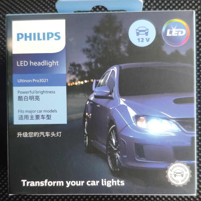 Lampu Utama Mobil Putih PHILIPS LED Headlamp HIR2 HIR 2 24W Ultinon murmer