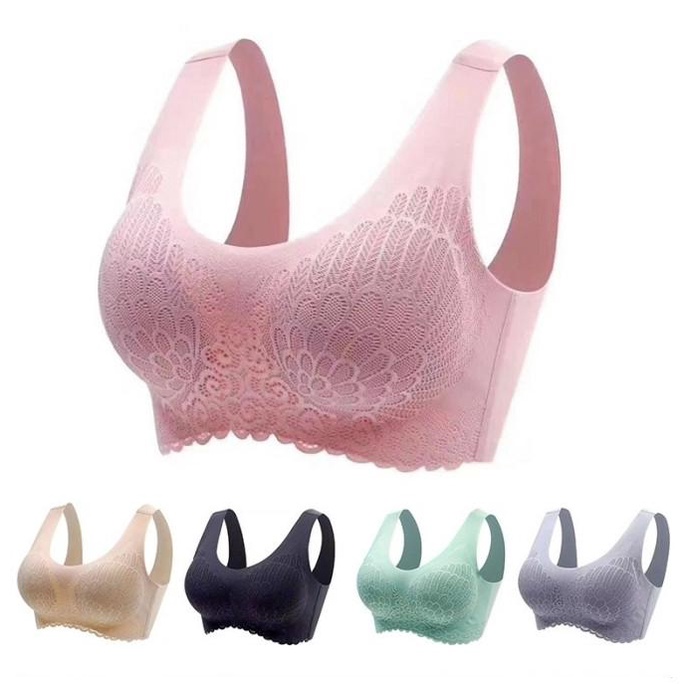 8.8 Discount Sport Bra Seamless Zibilova Thai Brukat Lembut - Abu-Abu,M Ready