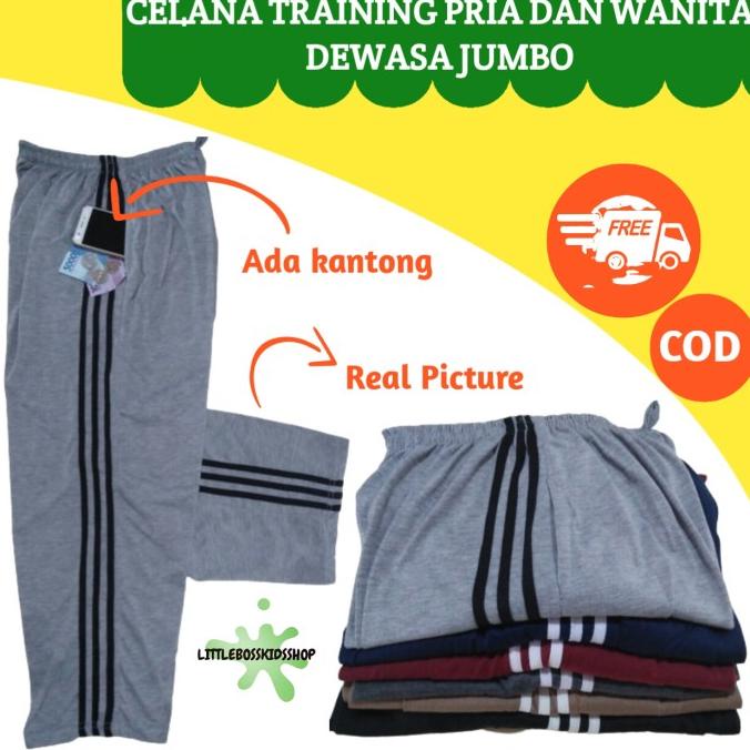Viral Celana Panjang Training Pria Dewasa Jumbo/Celana Olahraga/Celana Tidur Ready