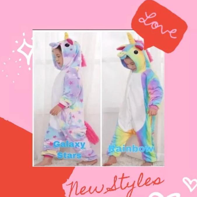 Kostum Anak Unicorn Kostum Cosplay Unicorn Kostum Onesie Unicorn Piyam Berkualitas