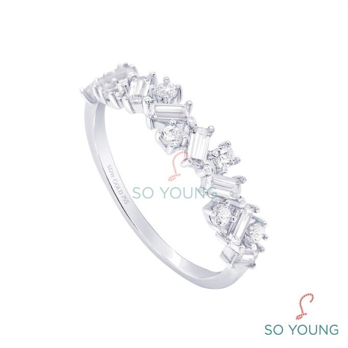 FLASH SALE CINCIN SANDRA DEWI GOLD BAGUETTE COLLECTION RI200361 KADAR 18K 