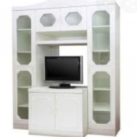 Lhs 0110191 Lemari Hias/ Pajangan Putih Minimalis Emerald Olympic