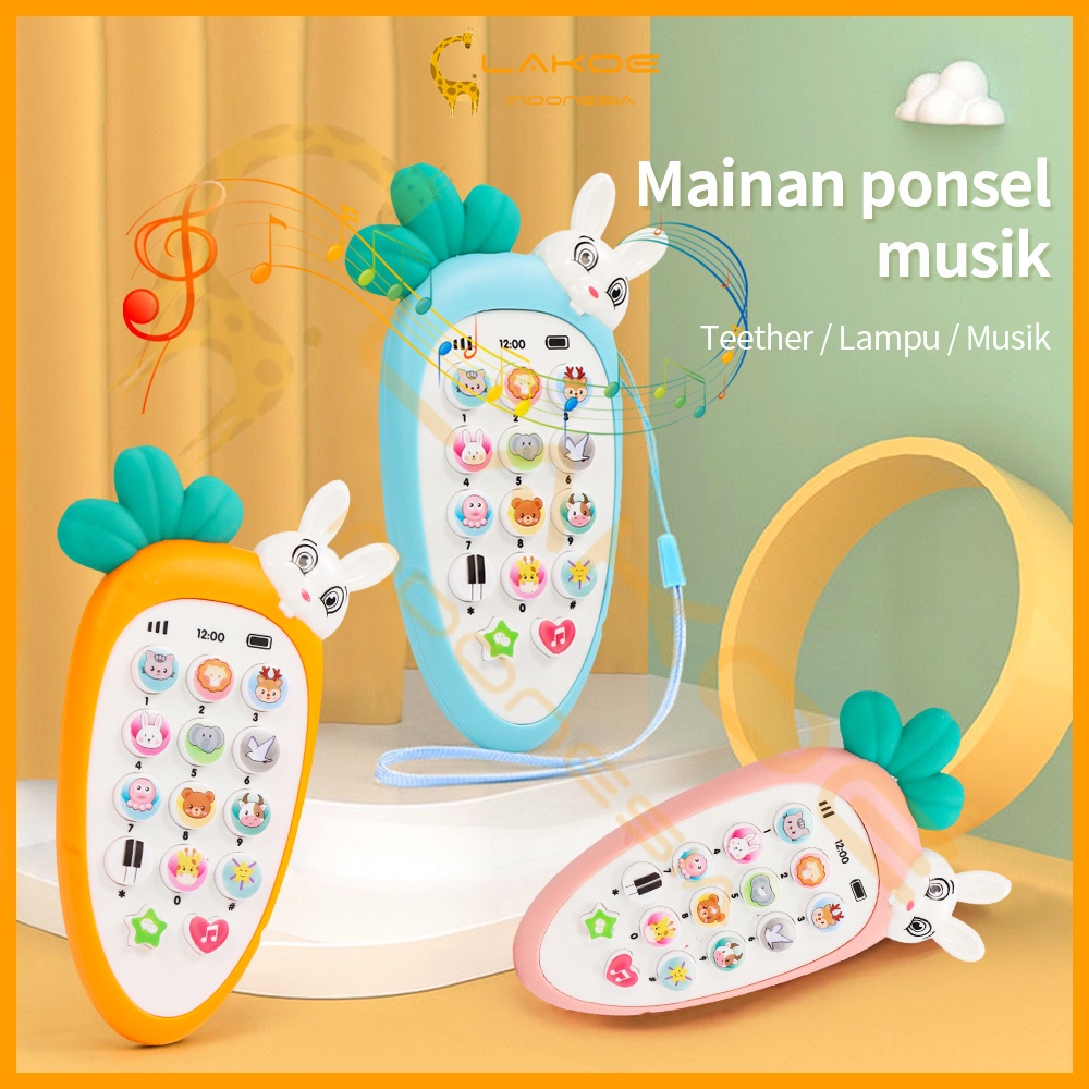 LAKOE Mainan telpon bunyi Mainan Handphone mainan hp anak bayi edukasi