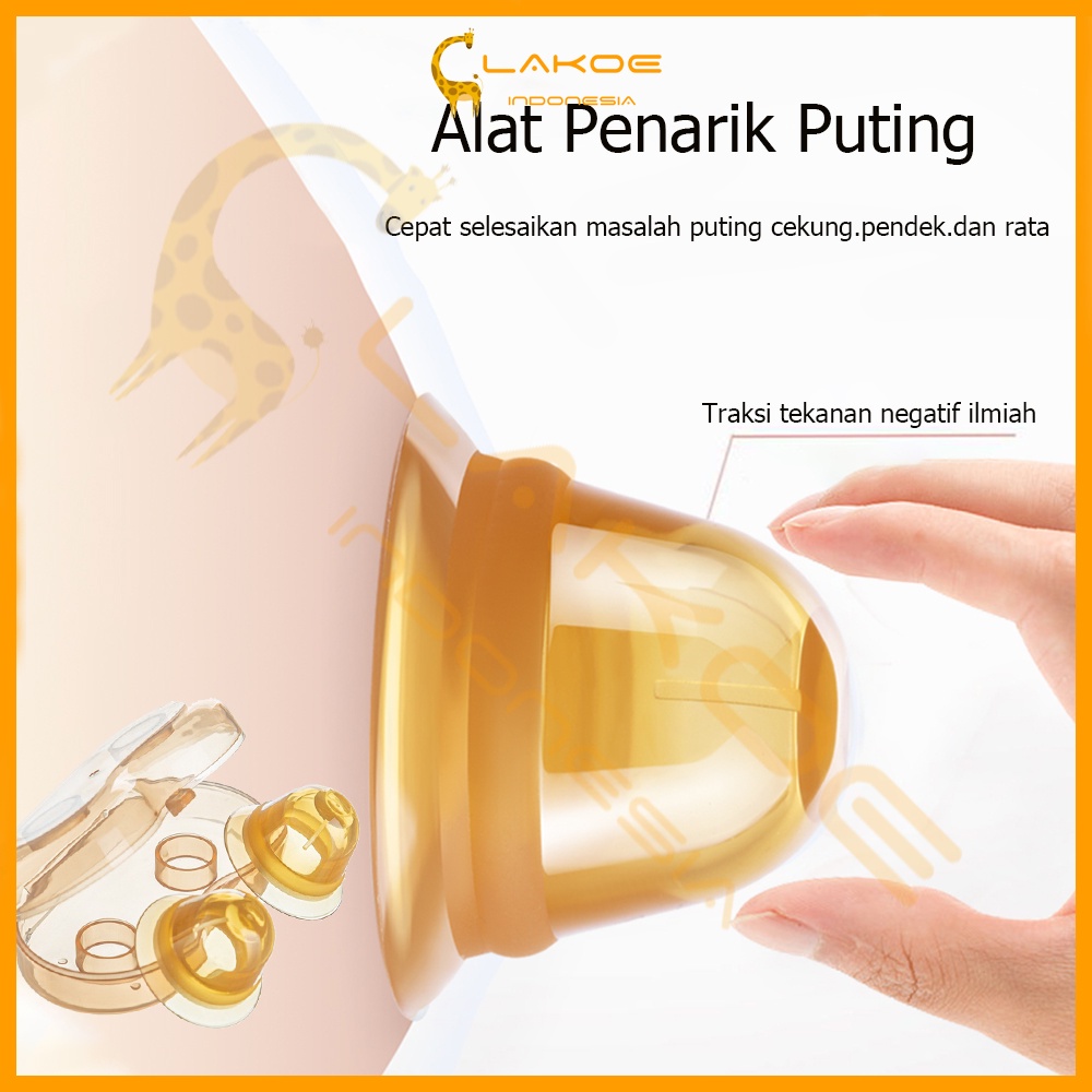 LAKOE Alat Penarik Puting Payudara Bahan Silikon untuk Wanita