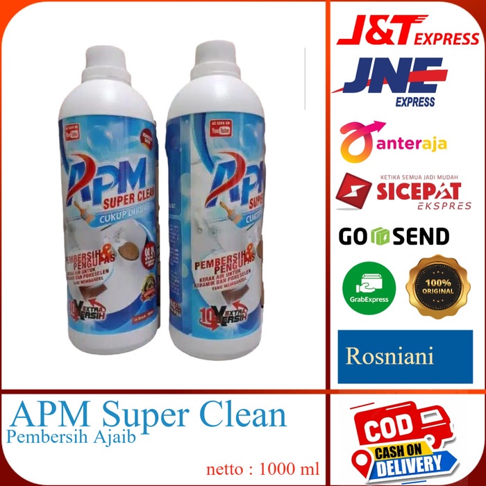 Best Seller Pembersih Lantai Kaca Plastik Dan Logam Apm Super Clean 1 Liter