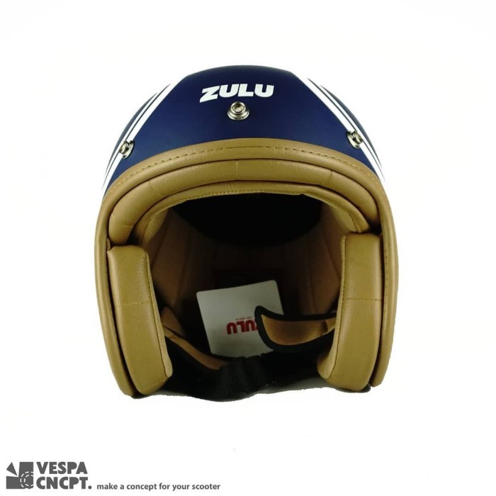 Best Seller Helm Helmet Zulu Cortez Blue Leather