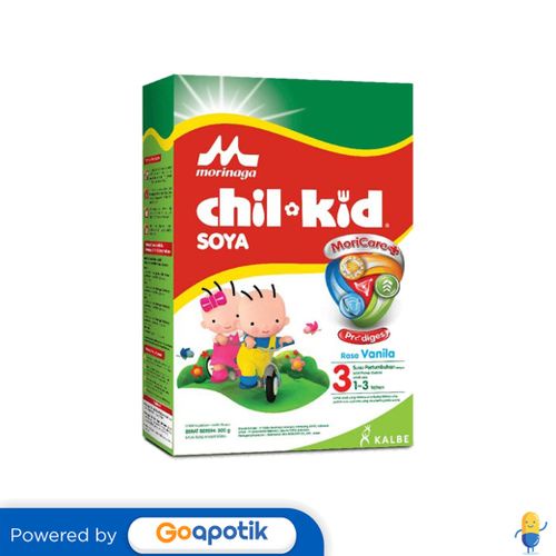 

Morinaga Chil Kid Soya 3 Usia 1-3 Tahun Rasa Vanila 300 Gram Dus