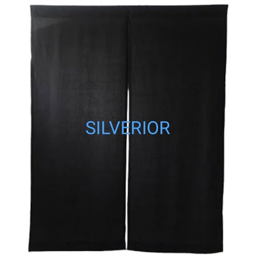 Noren Kain Tirai Gorden Pembatas Pintu Ruang Jepang Polos Hitam Black