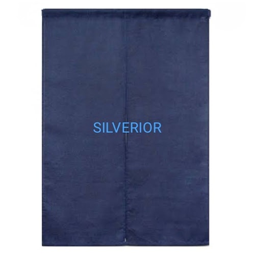 Noren Kain Tirai Gorden Pembatas Pintu Ruang Jepang Polos Biru Blue