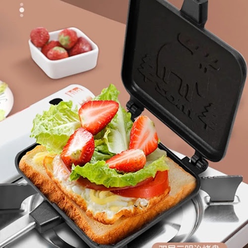

Pan alat tekan jepit bakar panggang cetak roti tawar sandwich bake