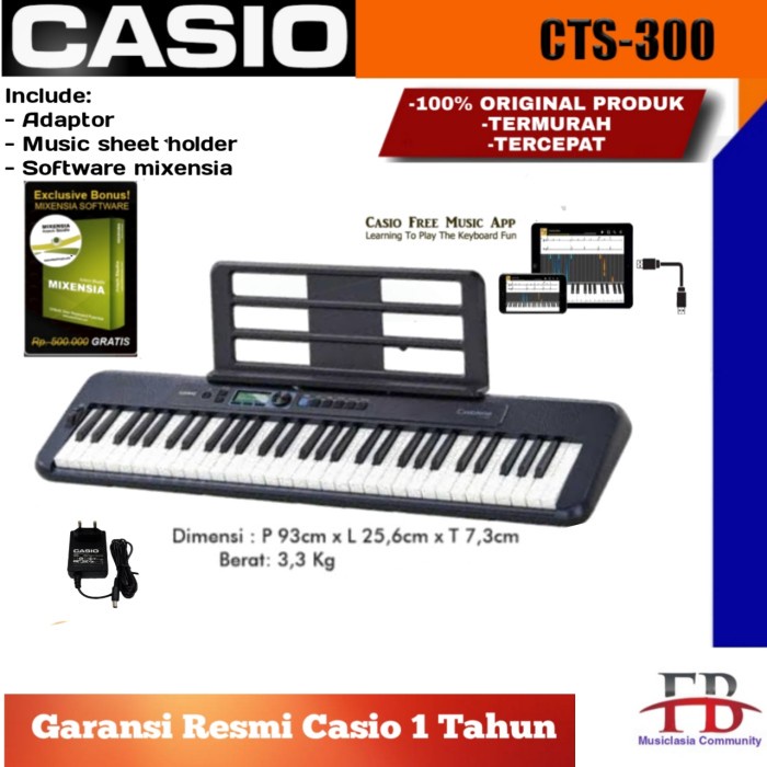 Casio CTS300 Keyboard + Xstand / CTS 300 / CT-S300 / CTS-300 Slim