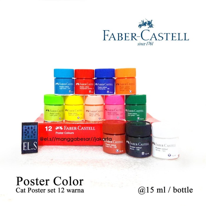

Faber Castell Poster Color Set 12 Warna ( Cat Poster )