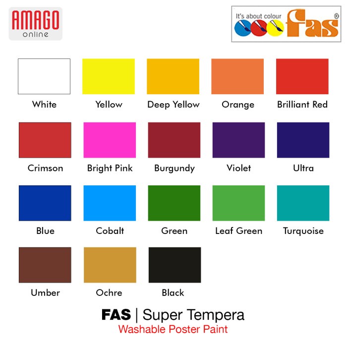 

Fas - Tempera Washable Poster Paint - 2 Liters - Umber - 080