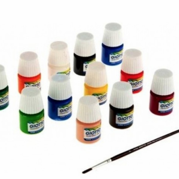 

Giotto Paint Tempera Escolar Set 12 Pcs + Kuas Cat Poster 25 Ml 12 Clr
