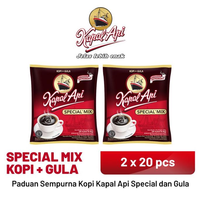 

KAPAL API Special Mix 2 Bag (20 x 23 gr) - Minuman Kopi Bubuk ORIGINAL