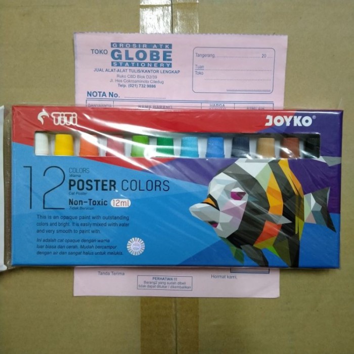 

Cat Poster Joyko Titi 12 Warna/Poster Colors 12Ml