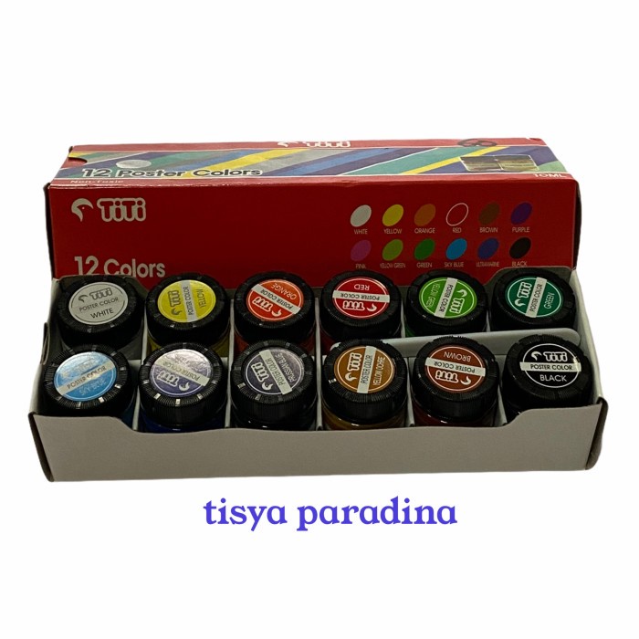 

Cat Poster 10 Ml 12 Warna Merk Titi