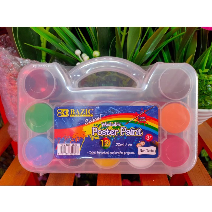 

Cat Poster Isi 12 20 Ml Warna Bazic Kemasan Plastik