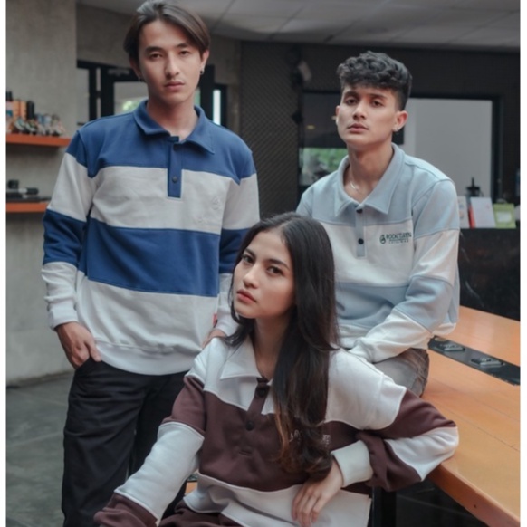 Sweater Rugby Pria Vintage Keren Sweatshirt Oversize