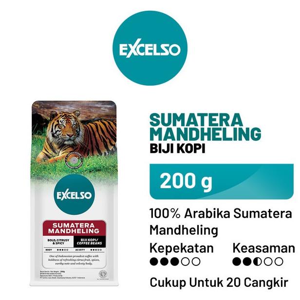 

EXCELSO Sumatera Mandheling - Biji Kopi 200 gr ORIGINAL